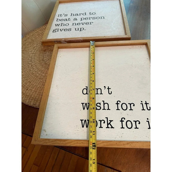 Two Wooden Motivational square signs - Picture 6 of 10